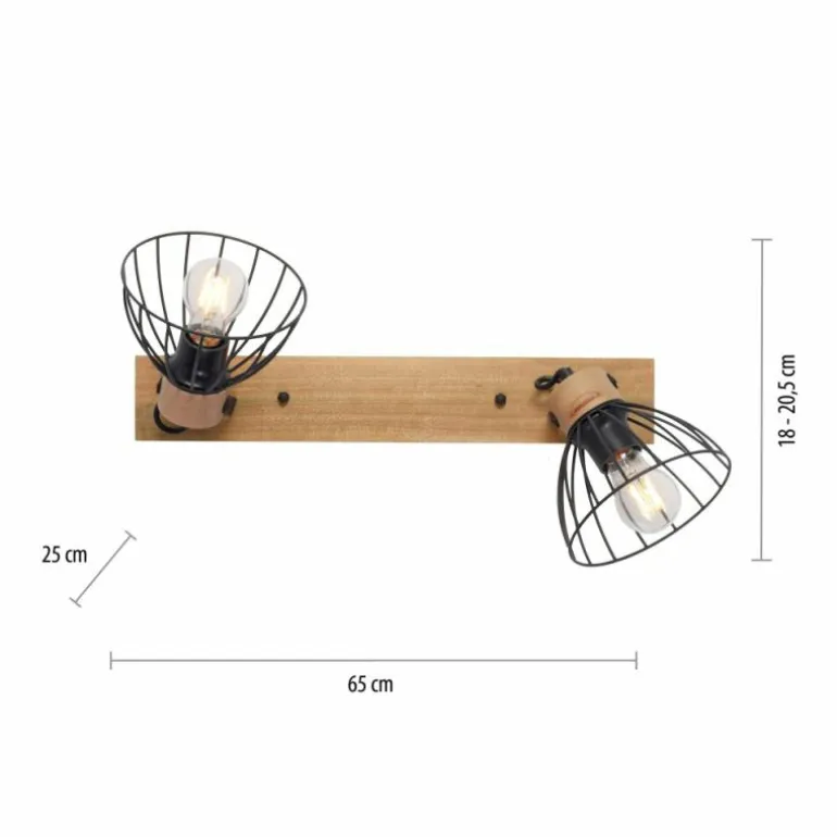 Plafonnier Leuchten-Direkt LAMI Écru, 2 lumières