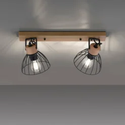 Plafonnier Leuchten-Direkt LAMI Écru, 2 lumières