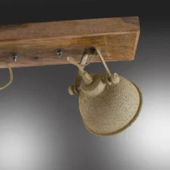 Plafonnier Leuchten-Direkt SAMIA Bois foncé, 2 lumières