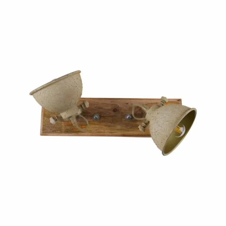 Plafonnier Leuchten-Direkt SAMIA Bois foncé, 2 lumières