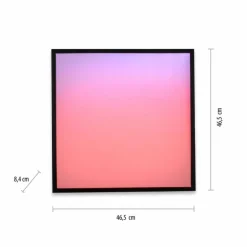 Plafonnier Leuchten-Direkt MARIO BLACK LED Noir, 1 lumière, Télécommandes, Changeur de couleurs