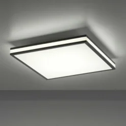 Plafonnier Leuchten-Direkt MARIO BLACK LED Noir, 1 lumière, Télécommandes, Changeur de couleurs