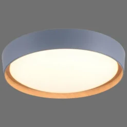 Plafonnier Leuchten-Direkt EMILIA LED Gris, Écru, 1 lumière