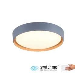 Plafonnier Leuchten-Direkt EMILIA LED Gris, Écru, 1 lumière