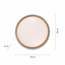 Plafonnier Leuchten-Direkt EMILIA LED Gris, Écru, 1 lumière