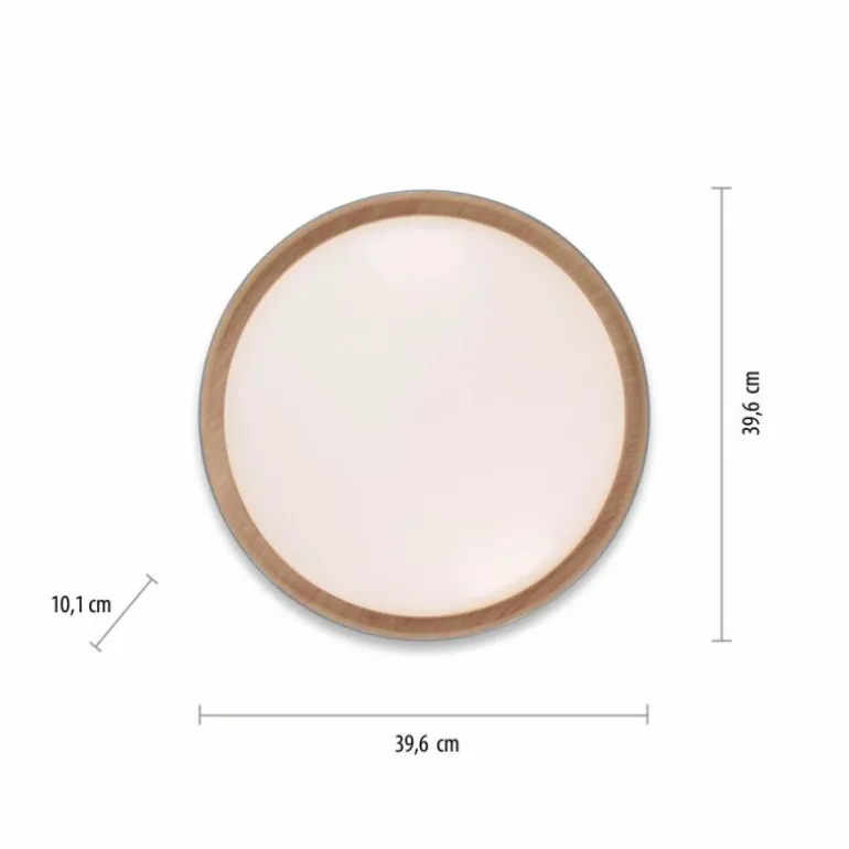 Plafonnier Leuchten-Direkt EMILIA LED Gris, Écru, 1 lumière