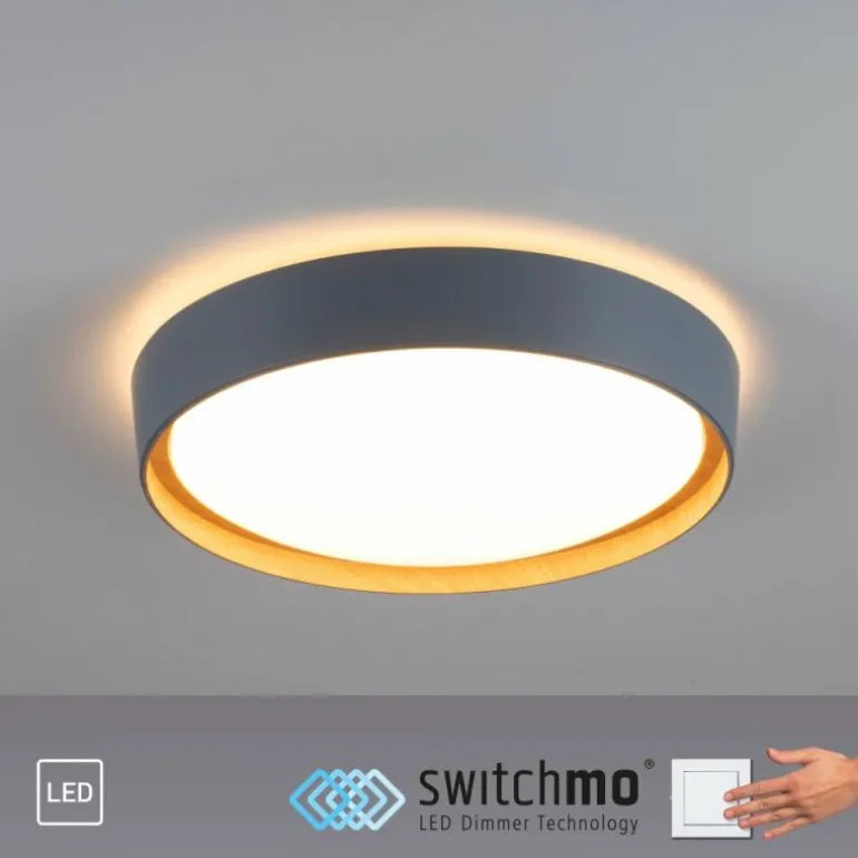 Plafonnier Leuchten-Direkt EMILIA LED Gris, Écru, 1 lumière