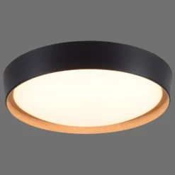 Plafonnier Leuchten-Direkt EMILIA LED Écru, Noir, 1 lumière