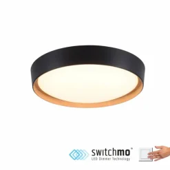 Plafonnier Leuchten-Direkt EMILIA LED Écru, Noir, 1 lumière