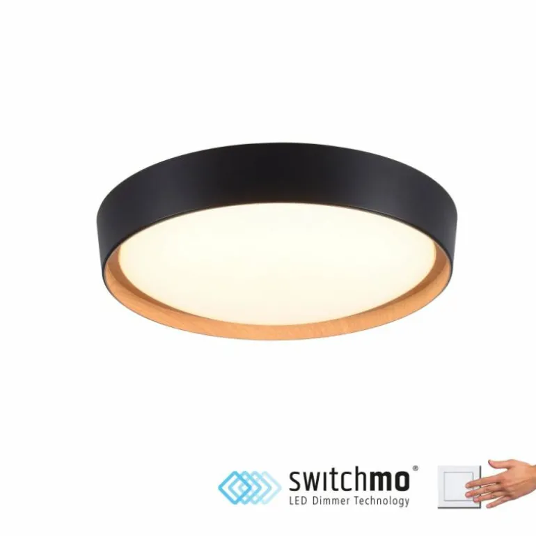 Plafonnier Leuchten-Direkt EMILIA LED Écru, Noir, 1 lumière