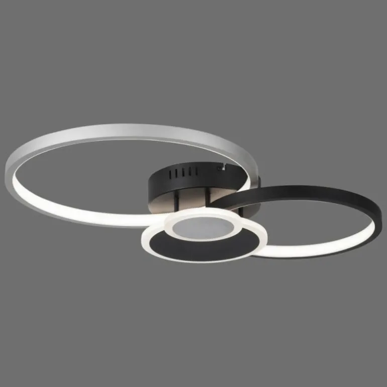 Plafonnier Leuchten-Direkt PAPILON LED Noir, 1 lumière