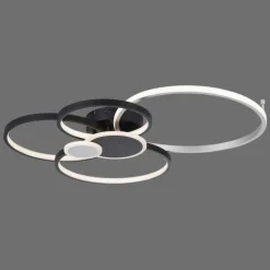 Plafonnier Leuchten-Direkt PAPILON LED Noir, 1 lumière