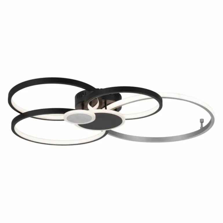 Plafonnier Leuchten-Direkt PAPILON LED Noir, 1 lumière