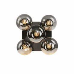 Plafonnier Leuchten-Direkt BIG WIDOW Noir, 5 lumières