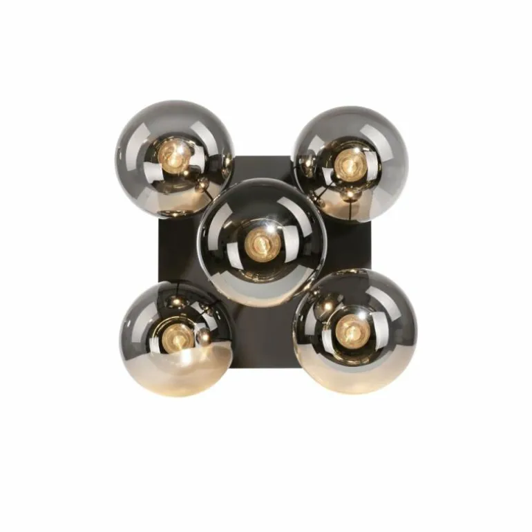 Plafonnier Leuchten-Direkt BIG WIDOW Noir, 5 lumières