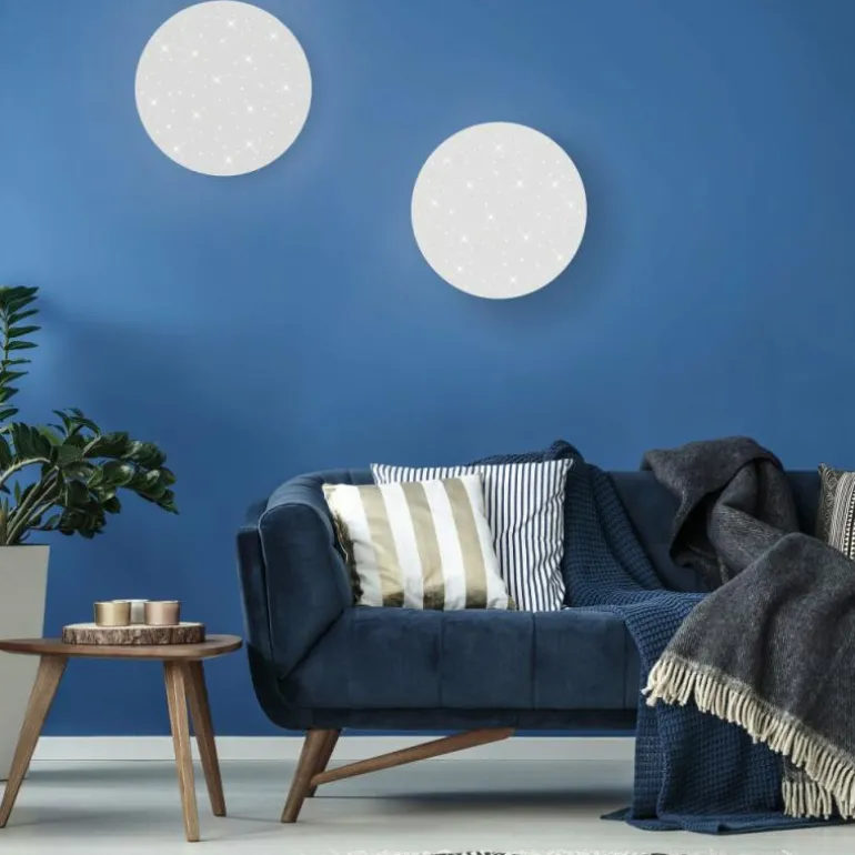 Plafonnier Leuchten-Direkt SPARKLE LED Blanc, 1 lumière, Télécommandes