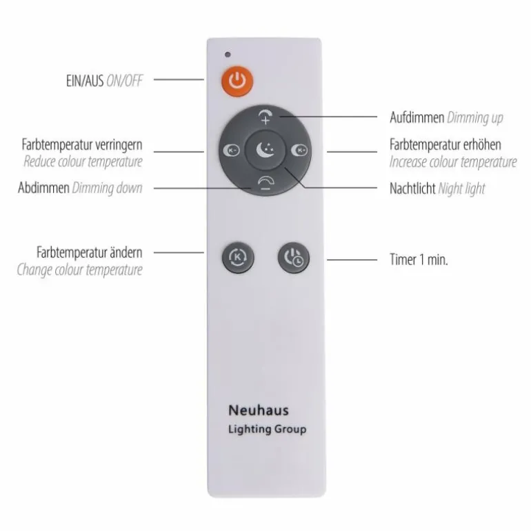 Plafonnier Leuchten-Direkt SPARKLE LED Blanc, 1 lumière, Télécommandes