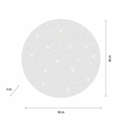 Plafonnier Leuchten-Direkt SPARKLE LED Blanc, 1 lumière, Télécommandes