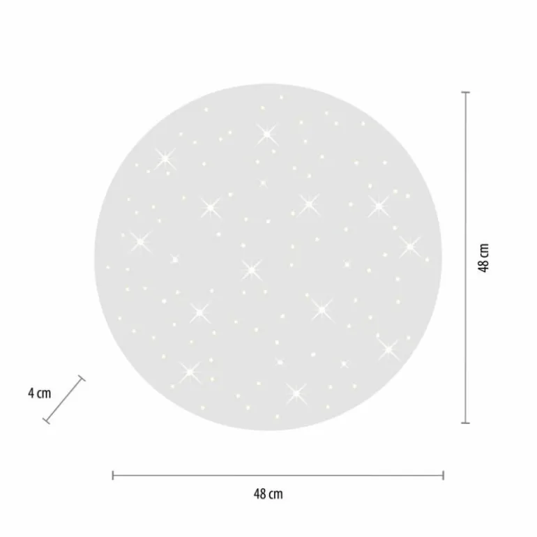 Plafonnier Leuchten-Direkt SPARKLE LED Blanc, 1 lumière, Télécommandes