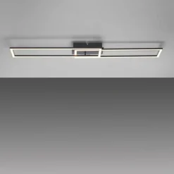 Plafonnier Leuchten-Direkt IVEN LED Noir, 1 lumière, Télécommandes