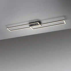 Plafonnier Leuchten-Direkt IVEN LED Noir, 1 lumière, Télécommandes