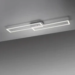 Plafonnier Leuchten-Direkt IVEN LED Acier brossé, 1 lumière