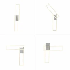 Plafonnier Leuchten-Direkt IVEN LED Acier brossé, 1 lumière