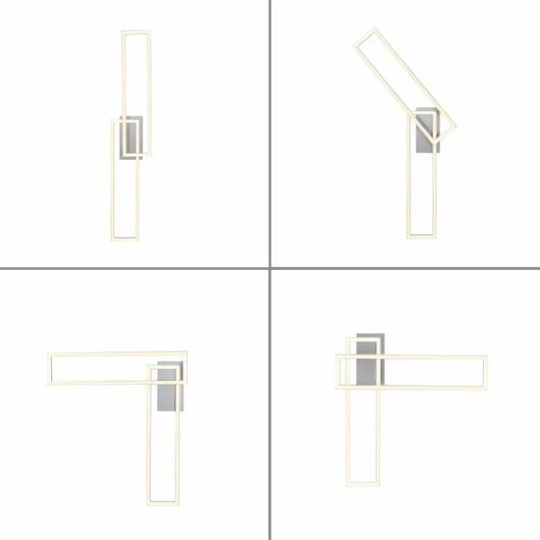 Plafonnier Leuchten-Direkt IVEN LED Acier brossé, 1 lumière