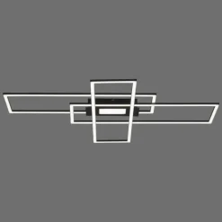 Plafonnier Leuchten-Direkt ASMIN LED Noir, 1 lumière, Télécommandes