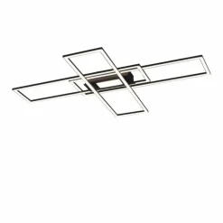 Plafonnier Leuchten-Direkt ASMIN LED Noir, 1 lumière, Télécommandes