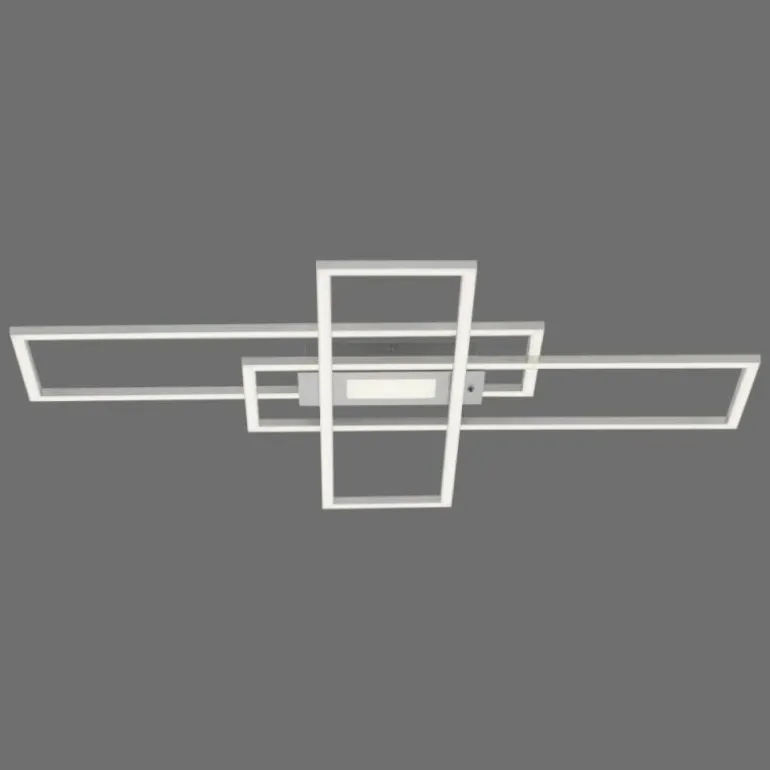 Plafonnier Leuchten-Direkt ASMIN LED Acier brossé, 1 lumière, Télécommandes