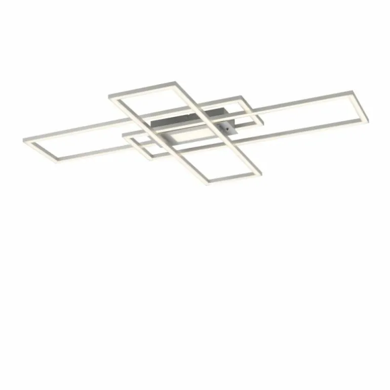 Plafonnier Leuchten-Direkt ASMIN LED Acier brossé, 1 lumière, Télécommandes