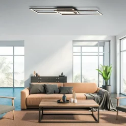 Plafonnier Leuchten-Direkt ASMIN LED Noir, 1 lumière