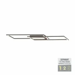 Plafonnier Leuchten-Direkt ASMIN LED Noir, 1 lumière