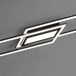 Plafonnier Leuchten-Direkt ASMIN LED Noir, 1 lumière