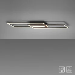 Plafonnier Leuchten-Direkt ASMIN LED Noir, 1 lumière