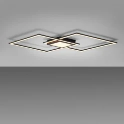 Plafonnier Leuchten-Direkt ASMIN LED Noir, 1 lumière