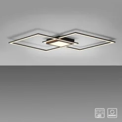 Plafonnier Leuchten-Direkt ASMIN LED Noir, 1 lumière