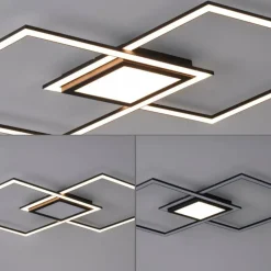 Plafonnier Leuchten-Direkt ASMIN LED Noir, 1 lumière
