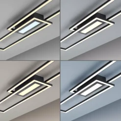 Plafonnier Leuchten-Direkt ASMIN LED Noir, 1 lumière