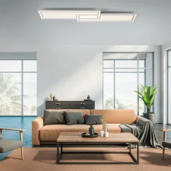 Plafonnier Leuchten-Direkt EDGING LED Blanc, 1 lumière, Télécommandes