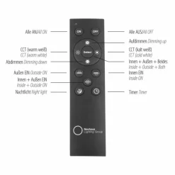 Plafonnier Leuchten-Direkt EDGING LED Blanc, 1 lumière, Télécommandes