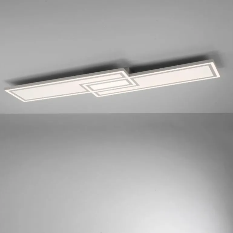 Plafonnier Leuchten-Direkt EDGING LED Blanc, 1 lumière, Télécommandes