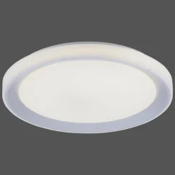 Plafonnier Leuchten-Direkt LOLAsmart-LENI LED Argenté, 1 lumière, Télécommandes, Changeur de couleurs