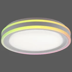 Plafonnier Leuchten-Direkt SPHERIC LED Blanc, 2 lumières, Télécommandes, Changeur de couleurs