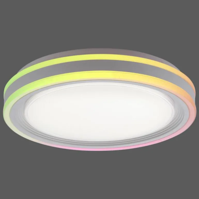 Plafonnier Leuchten-Direkt SPHERIC LED Blanc, 2 lumières, Télécommandes, Changeur de couleurs