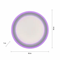 Plafonnier Leuchten-Direkt SPHERIC LED Blanc, 2 lumières, Télécommandes, Changeur de couleurs