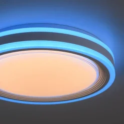 Plafonnier Leuchten-Direkt SPHERIC LED Blanc, 2 lumières, Télécommandes, Changeur de couleurs