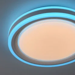 Plafonnier Leuchten-Direkt SPHERIC LED Blanc, 2 lumières, Télécommandes, Changeur de couleurs