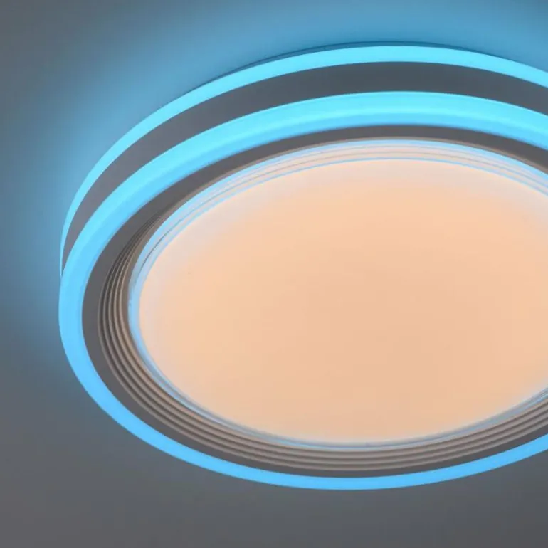 Plafonnier Leuchten-Direkt SPHERIC LED Blanc, 2 lumières, Télécommandes, Changeur de couleurs